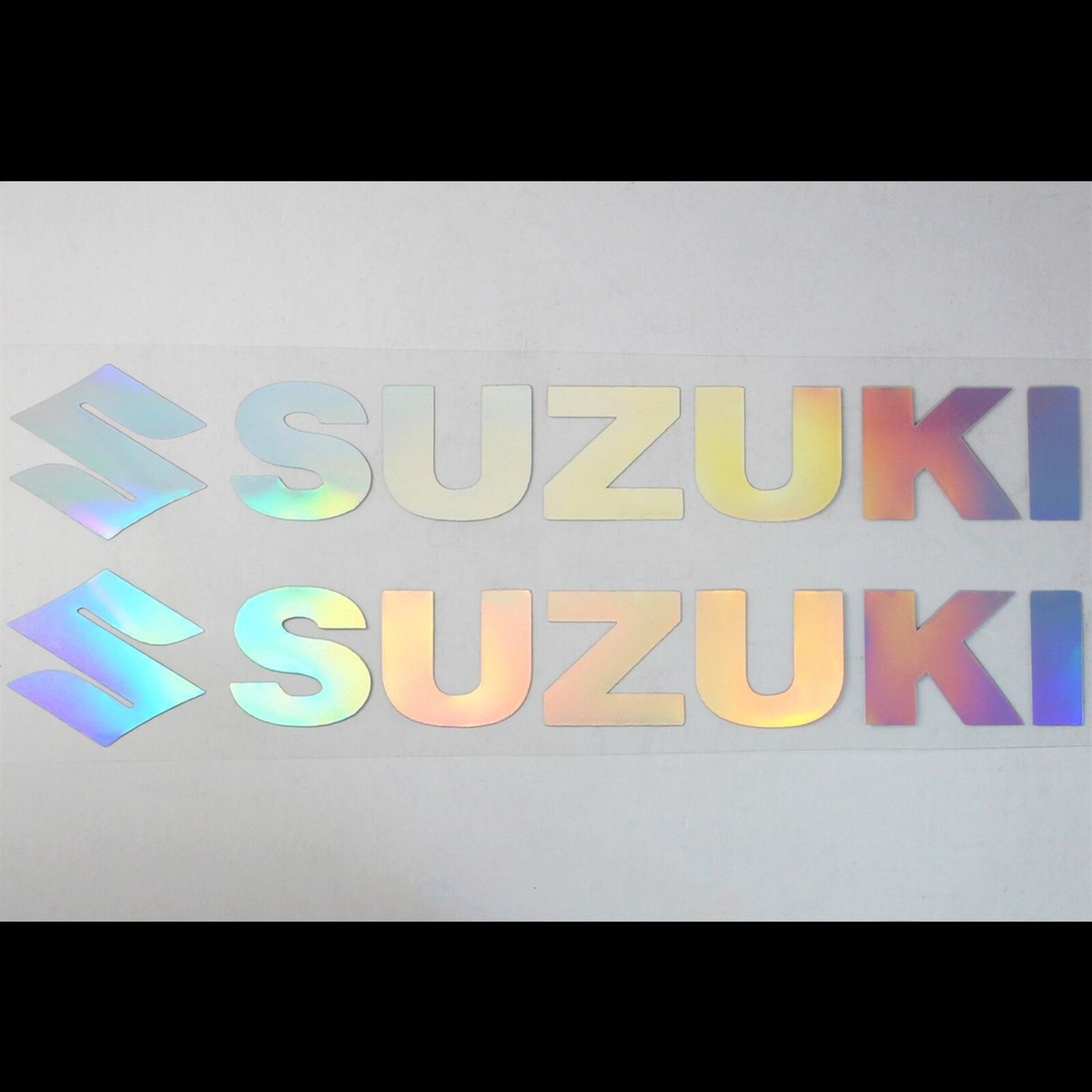 Suzuki Neo Chrome Laser Vinyl Emblem Decal Fairing/Tank Logo