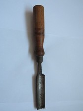 Vintage Wooden Curved Gouge Chisel used in Coach Building Fletcher Birmingham