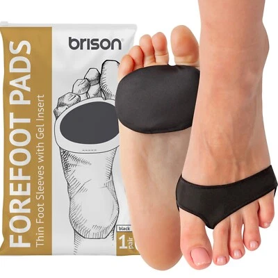 Brison Gel Metatarsal Pads for Men & Women Elastic Sleeves for Pain Relief