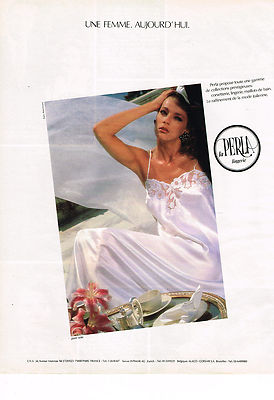 REKLAME WERBUNG 094 1985 LA PERLA Nachtwäsche Nuistte