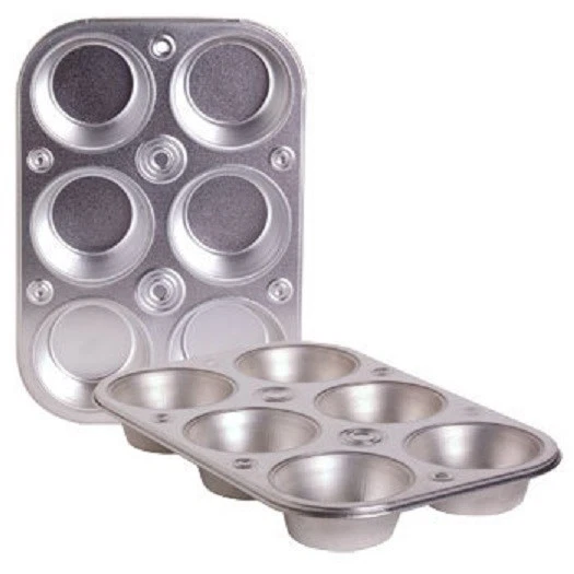 6 Cup Heavyweight Steel Bakeware Muffin Cooking Pan Baking Muffins & Cupcakes - Image 2 of 3