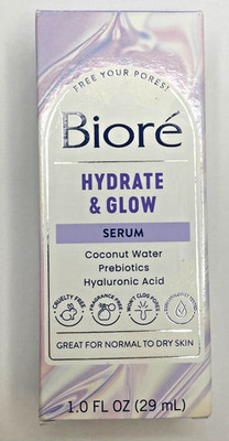 New Biore Hydrate & Glow Serum 1.0 FL OZ (29mL)