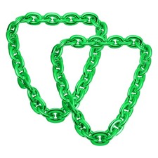 Plastic Hip Hop Chain Necklace 2Pcs 90cm 35" Men's Chunky Fake Chain Green