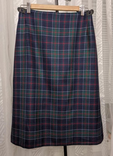 Women DAKS Skirt Navy Wool 38