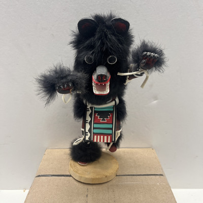 Vintage Kachina Puppe - geschnitztes Holz handsigniert (LESEN)