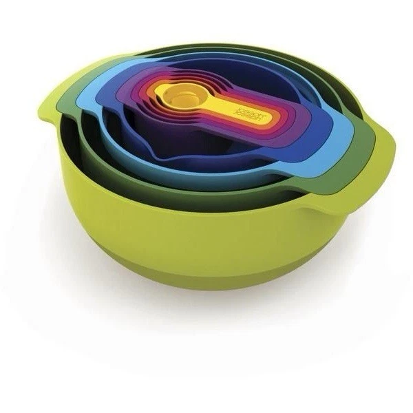 Joseph Joseph Nest 9 Plus Compact Food Preparation Set - MultiColour | BNIB