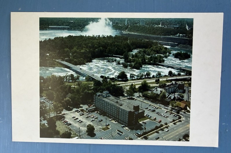 Holiday Inn Niagara Falls NY Aerial View Postcard ~ Buildings, Falls