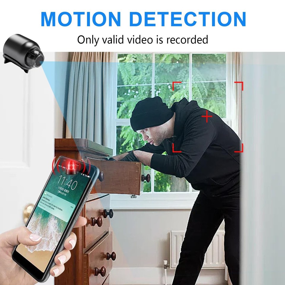 Smallest Wireless WiFi IP Camera,HD1080P Portable Mini Camera with ...