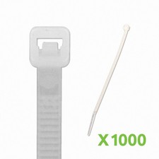 10 Inch Nylon Cable Wire Zip Tie 50 lbs - Nat...