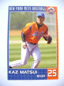 MLB - New York Mets "Kaz Matsui" Photo Card - VINTAGE - EX/NRMT