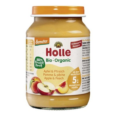 Glas - Demeter Apfel & Pfirsich 190g | HOLLE BABYFOOD