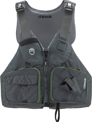 NRS Chinook Fishing Life Jacket for Fishing | Adult USCG Type III PFD | Mesh Bac