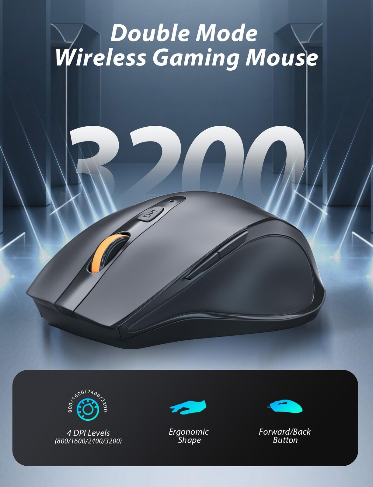 Wireless Mechanical Gaming Keyboard and Mouse Combo, 98 Keys RGB Ba... Fast Ship