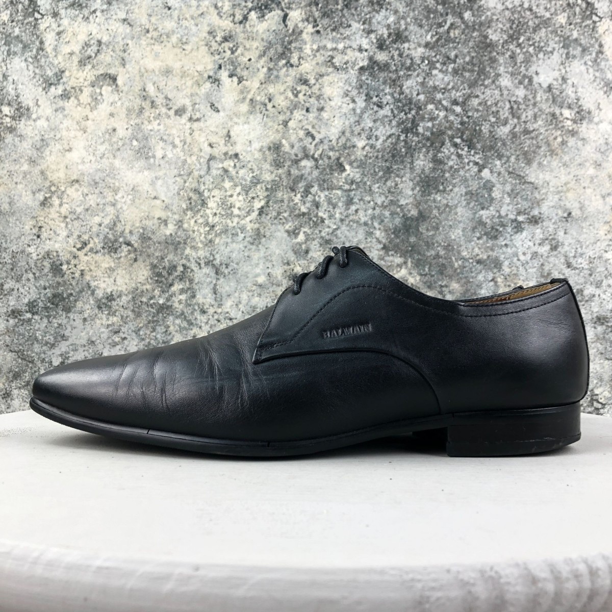 Balmain Paris Men\'s Size 41 EEE Black Leather Lace-Up Derby Oxford Dress Shoes Amazon.com: Amazon Essentials Men main image 2