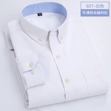 Mens Dress Shirts Formal Business Long Sleeves Non Iron Elastic Casual Shirts
