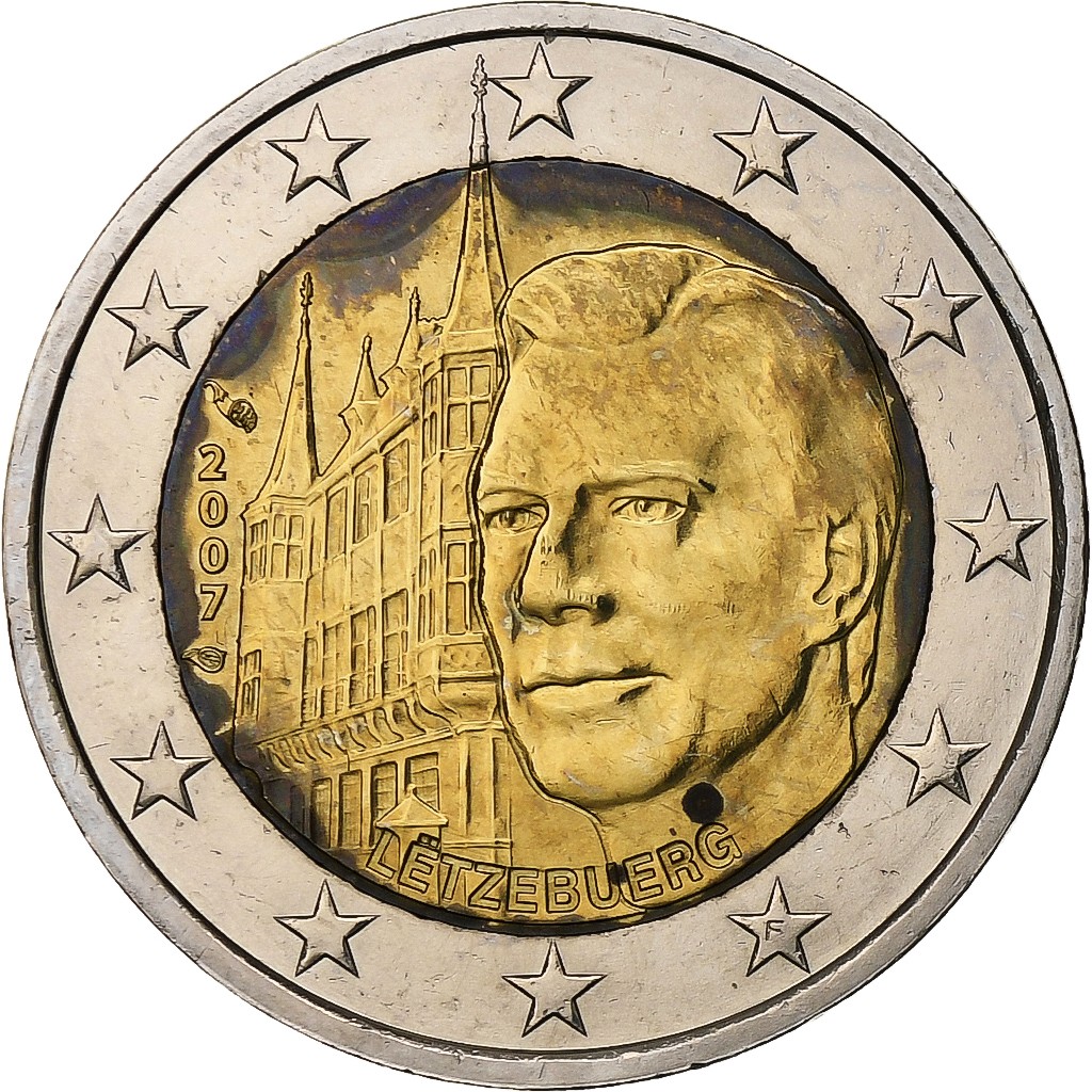 Luxembourg, 2 Euro, Palais grand-ducal, 2007, Pessac, Bimétallique, SUP+