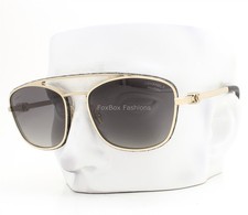 Chanel Pilot Sunglasses ch4290Q 395/S8 Glasses Pale Gold Denim Polarized w/case