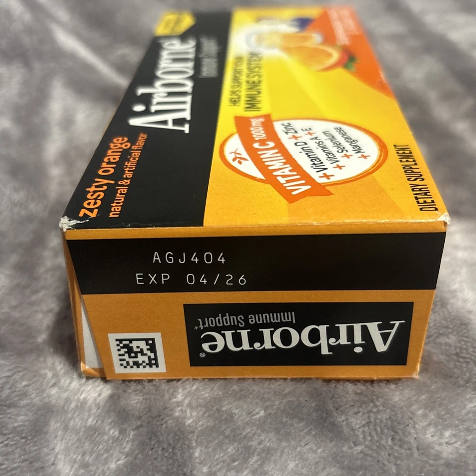 Airborne Orange 36 Comprimidos Efervescentes - 1000mg Vitamina C Zinc Apoyo Inmunológico Foto 3 de 4