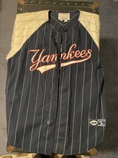 Vintage New York Yankees #2 Jeter Mirage Baseball Jersey Large Official Merch