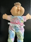 Cabbagepatch Kids 1990 First Edition Doll Xavier Roberts Brown Hair Blue Eyes