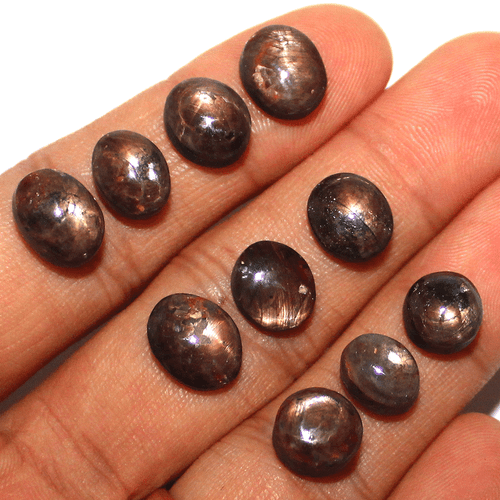 10 PC Natural Star Sapphire Untreated Hi-Quality 9mm-12mm Cabochon Gemstones Lot - Picture 9 of 10