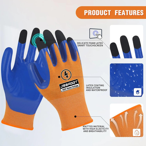 Electrical Insulated Gloves Voltage Resistance Electrician Work Gloves High V... - Picture 3 of 7