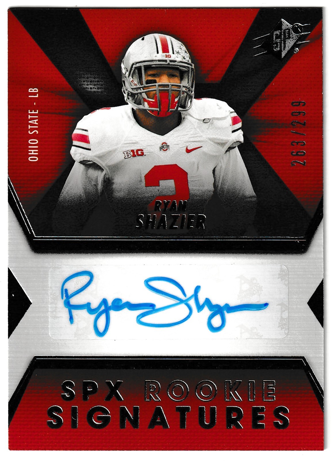 Ryan Shazier Spx #135 Autograph
