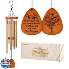 Leebbsin Gifts for Nana, Nanas Wind Chime, Christmas Best Gift fo