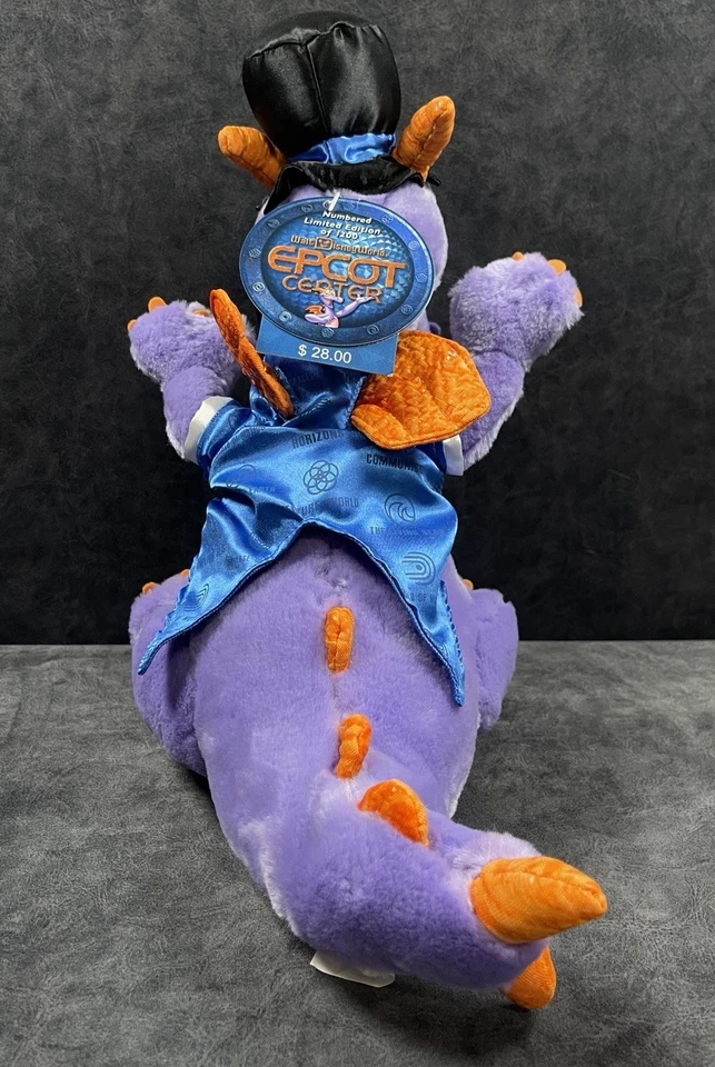 Peluche Disney Figment Epcot 25 aniversario edición limitada #72 de 1200 nuevo con etiquetas difícil de encontrar Foto 3 de 4