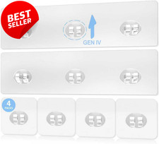 6PCS Shower Caddy Adhesive Hooks Waterproof Strong Replacement Shelf Rack - US