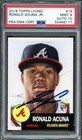 Ronald Acuna Jr. Signed 2018 Topps Living RC #19 Braves PSA 9 Auto GM 10 PSA/DNA