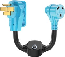 Overload Protector 50 Amp to 30 Amp RV Adapter Cord with Circuit 50M/30F