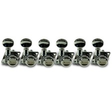 KRFL-6BX-C Kluson Locking F-Mount Tuning Machines With Staggered Posts, Chrome