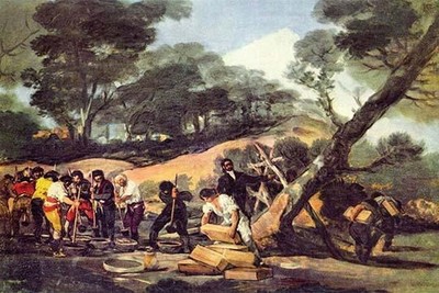 Powder Production in the Sierra de Tardienta by Francisco de Goya - Art Print
