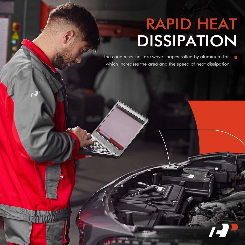 Condensador de aire acondicionado con soporte para International Harvester 2554 4400 5000 5500i 7400 Foto 4 de 4