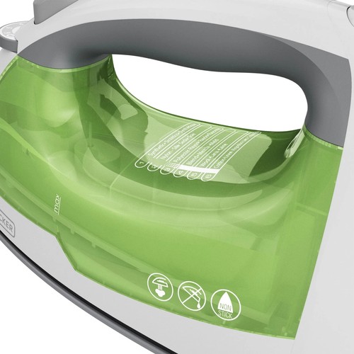 BLACK+DECKER IR02V 1200W Compact EasySteam Iron Green/White – Adjustable Steam - 第 5/14 張圖片