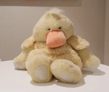 Large 1995 Commonwealth Yellow Duck 26" Stuffed Animal Weighted Bottom & Arms