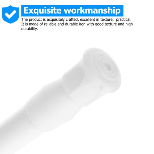 Telescopic Clothes Drying Rod Clothing Closet Rods Hanging No Drill Curtain - Imagen 3 de 12