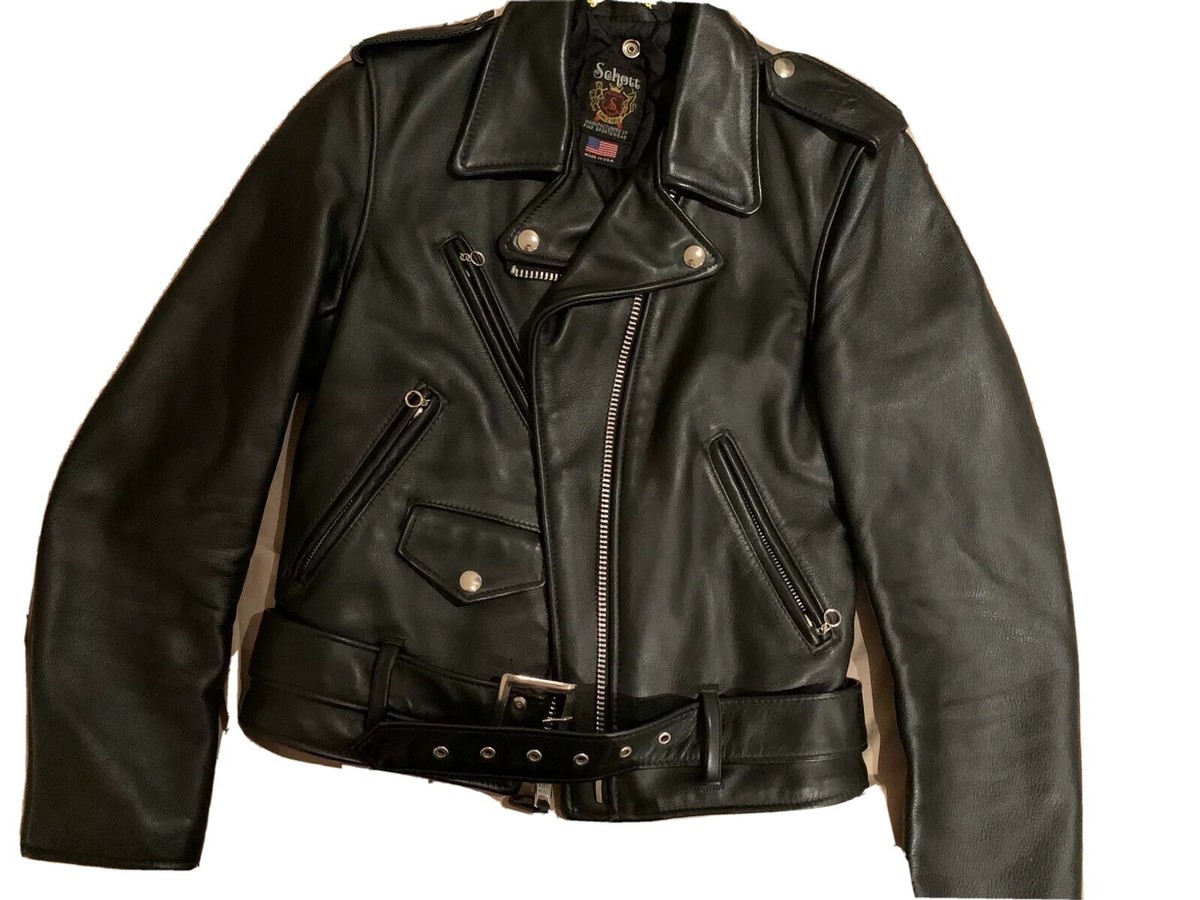 Schott 613 Onestar Motorcycle Jacket Leather Cowhide Size 38 Schott 613 Onestar Motorcycle Jacket Leather Cowhide Size 38