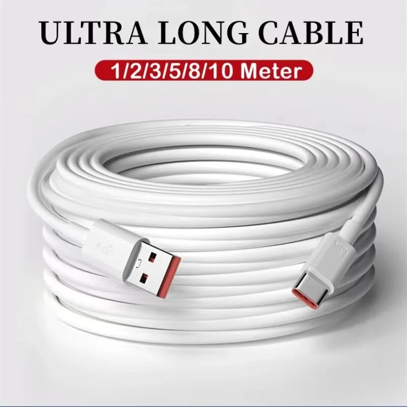 2m/5m/8m/10m Super Long USB Type C Charging Cable Extend Charger Wire For Phone - Image 2 of 4