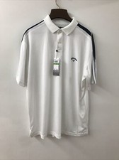 NWT Callaway Men's Opti Dri White Golf Polo Shirt Size Large