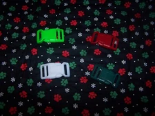 Wet Nose Designs Festive Red & Green Paws Dog Collar Christmas COLOR Buckle