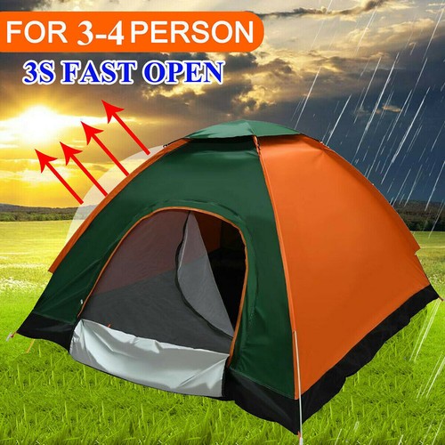 3-4 Man Automatic Pop Up Tent Camping Tent Waterproof Outdoor Hiking Travel Tent - Picture 5 of 24