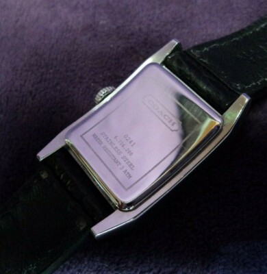 COACH 0241 Swiss Quartz Womens Stainless Tank Watch~Original  display picture 1