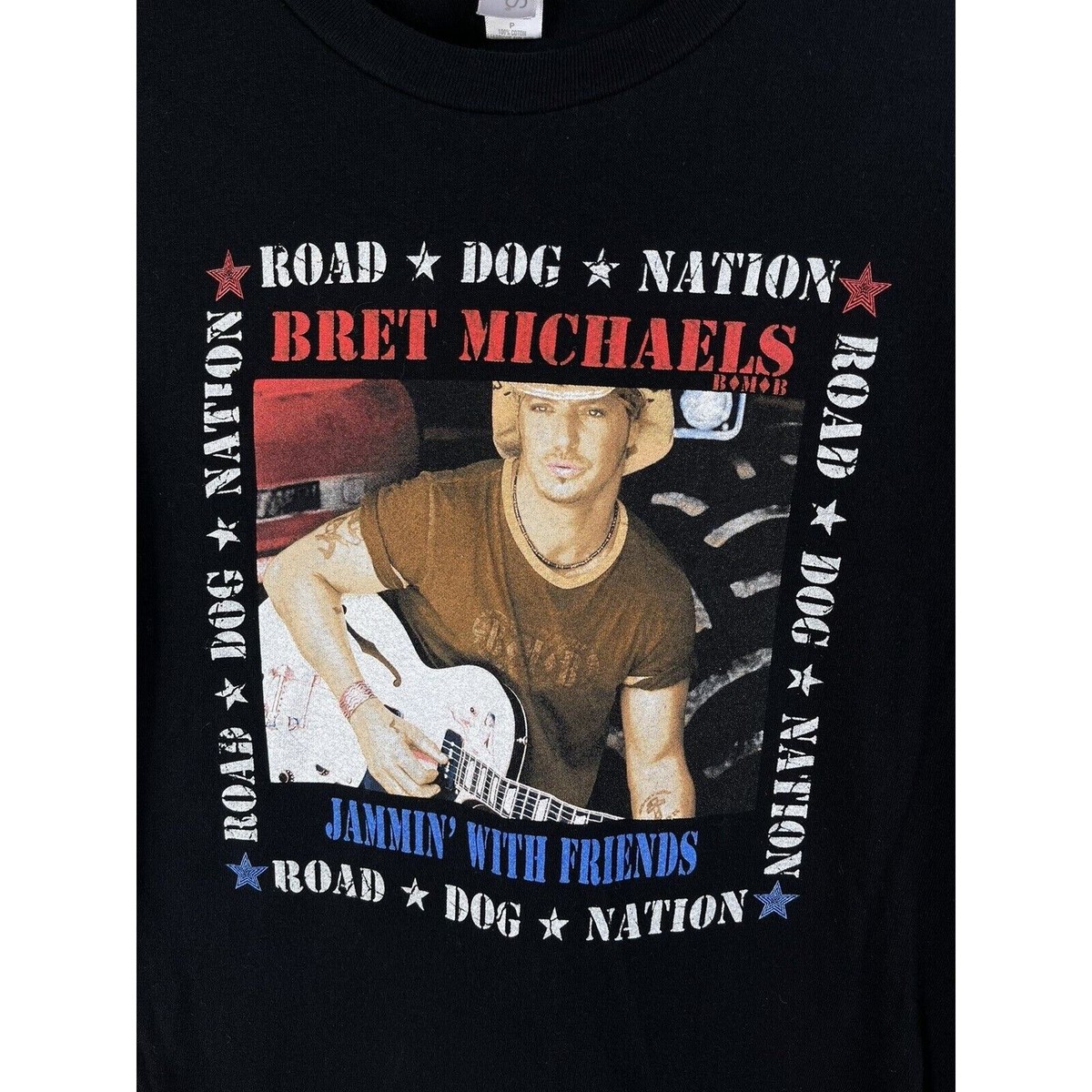 Bret Michaels Road Dog Nation Jammin With Friends Mens S Shirt Band Music  Black