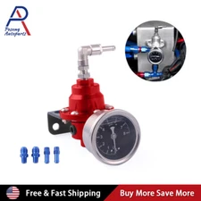 0-160 PSI Adjustable Fuel Pressure Regulator W/Oil Gauge Kit For Universal Car