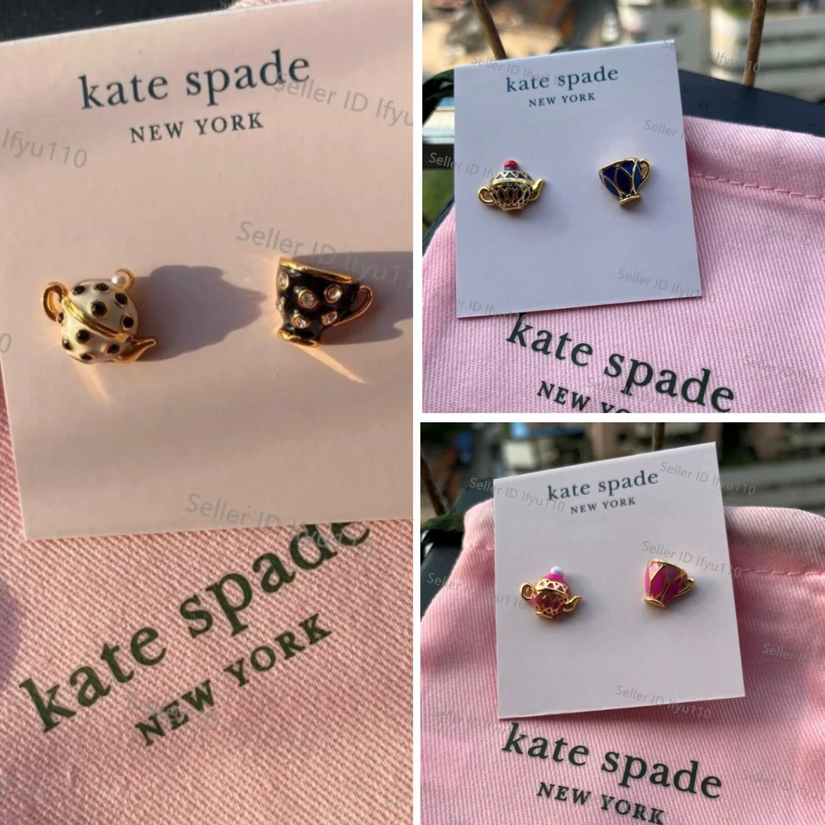 Kate spade teacup earrings deals