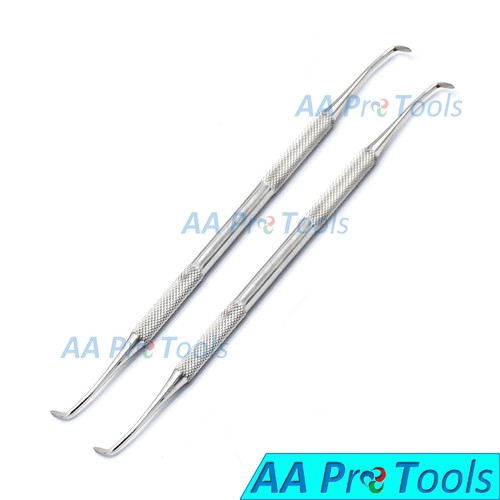 2 Pieces Dental Pick Double Ended 6-1/4" Hygiene Oral Care Tools Stainless Steel - Picture 2 of 3