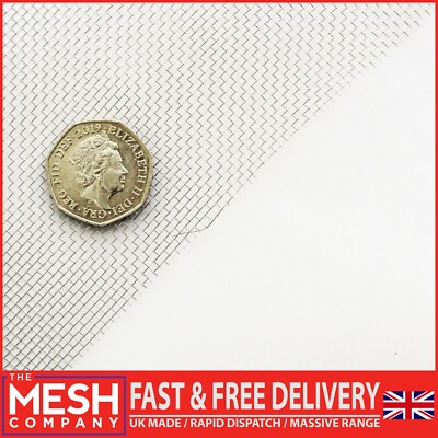 The Mesh Company SS304 grobes 14 Drahtgeflecht | 14 LPI x 0,25 mm Draht = 1,56 mm Loch
