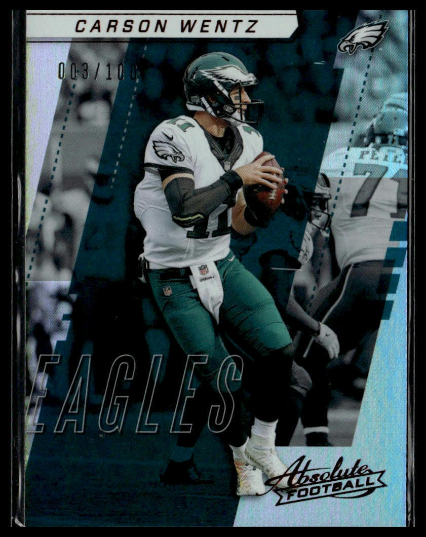 2017 Panini Absolute #65 Carson Wentz Spectrum Red #/100